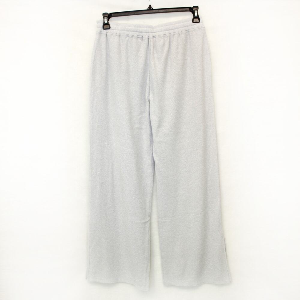 Lucky Brand Cloud Waffle Pants Knit Light Gray Tie Waist Pocket Casual XL - Picture 5 of 7